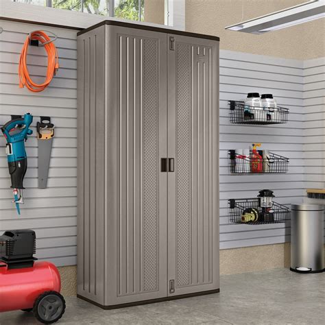 Tall Freestanding Garage Cabinet with 4 Shelves 